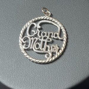 Vintage sterling silver 'Grand Mother' Pendant Charm